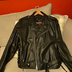 X element Men’s high grade leather biker jacket—nearly new!